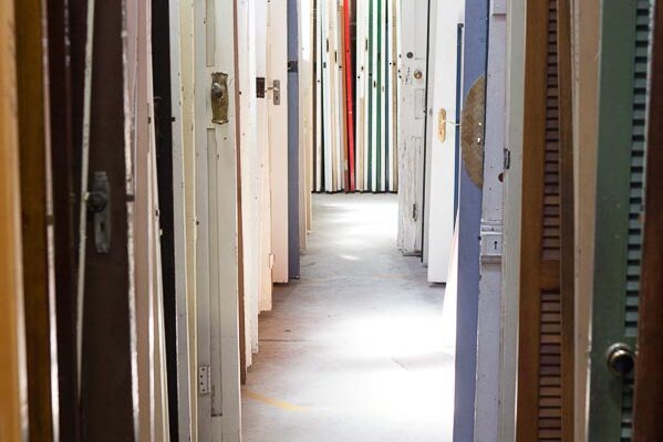 All doors neatly racked