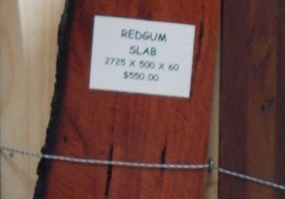 Polished Redgum slab 2725 x 500 x 60