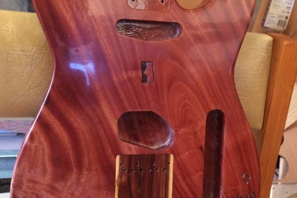 Guitar from African Mahogany slab