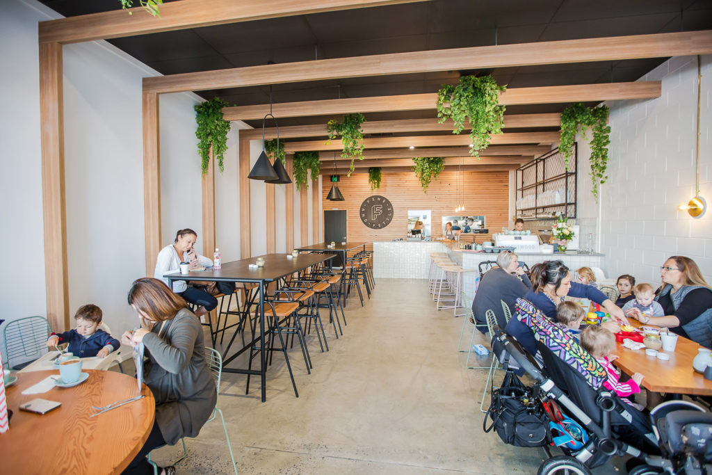 Fine & Fettle Cafe - Recycled Timber Feature Wall