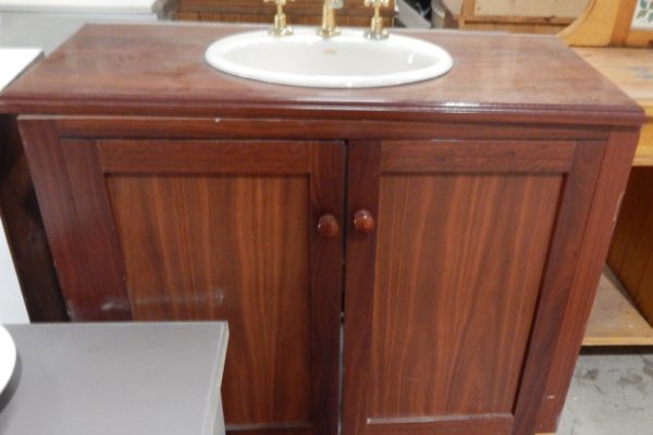 Stained Hardwood vanity 1100 wide